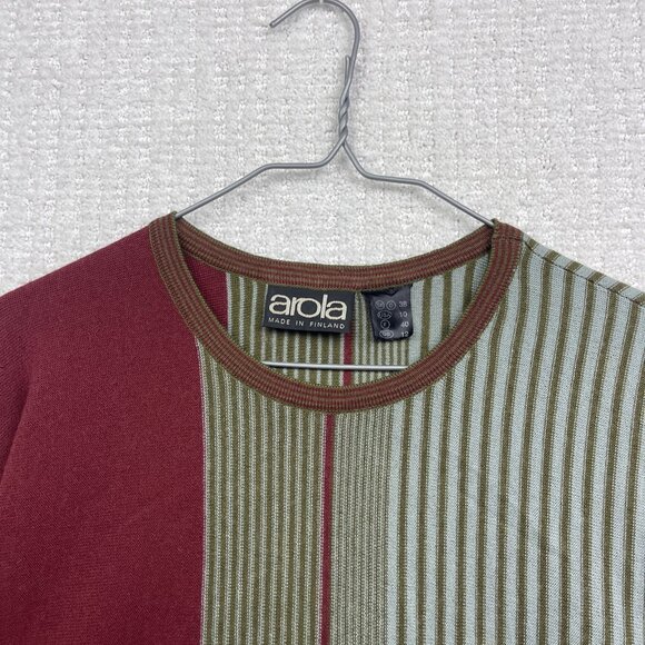 VTG Arola Made In Finland Tunic top Sz 10 Avant-garde Color block Geometric - Picture 2 of 16